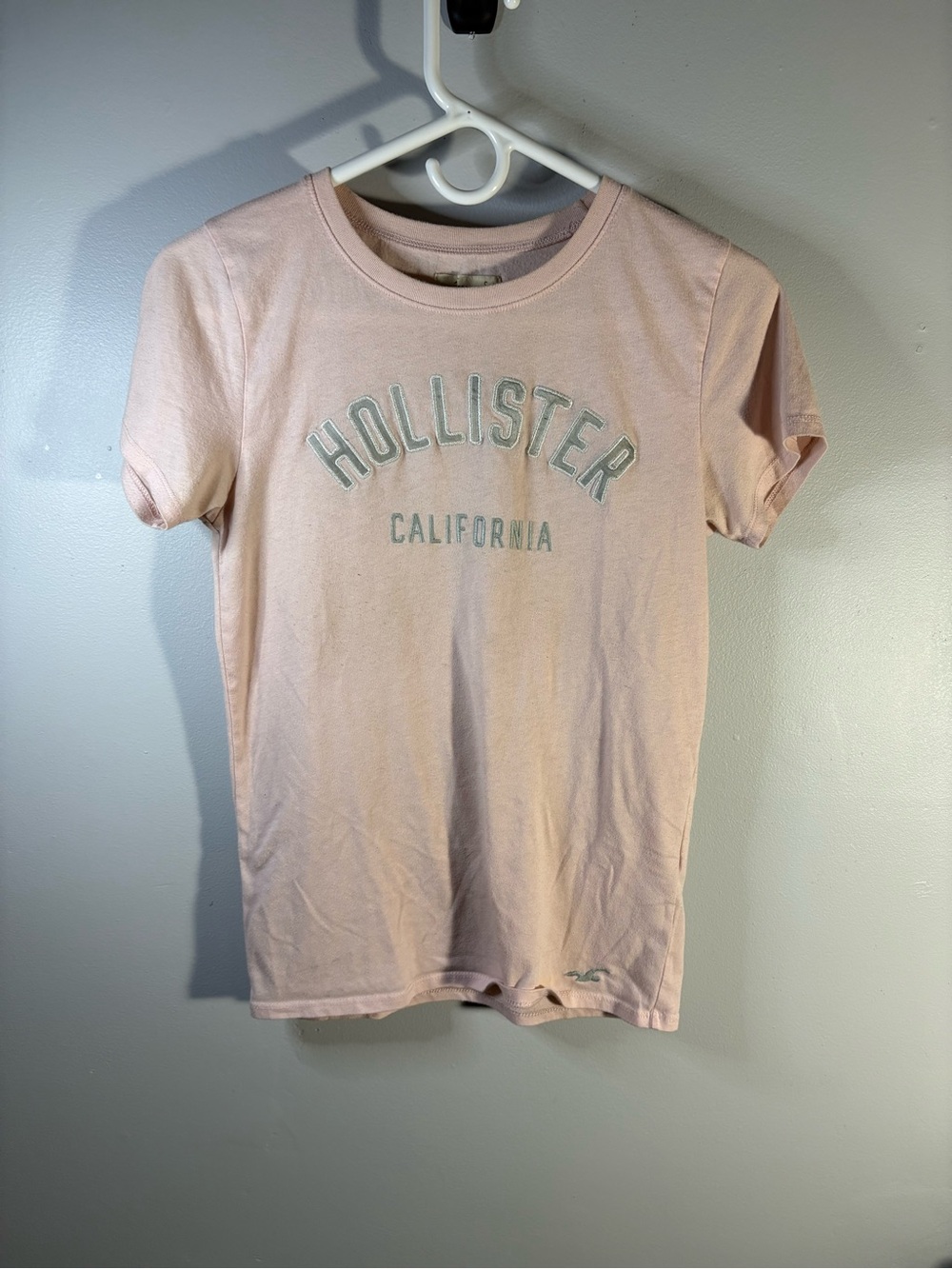 Hollister Light Pink Short Sleeve Logo Tee